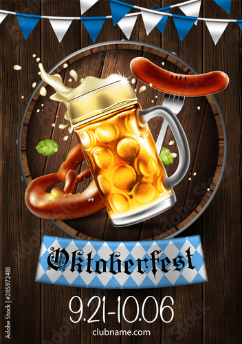 Advertising of the  traditional beer festival Oktoberfest