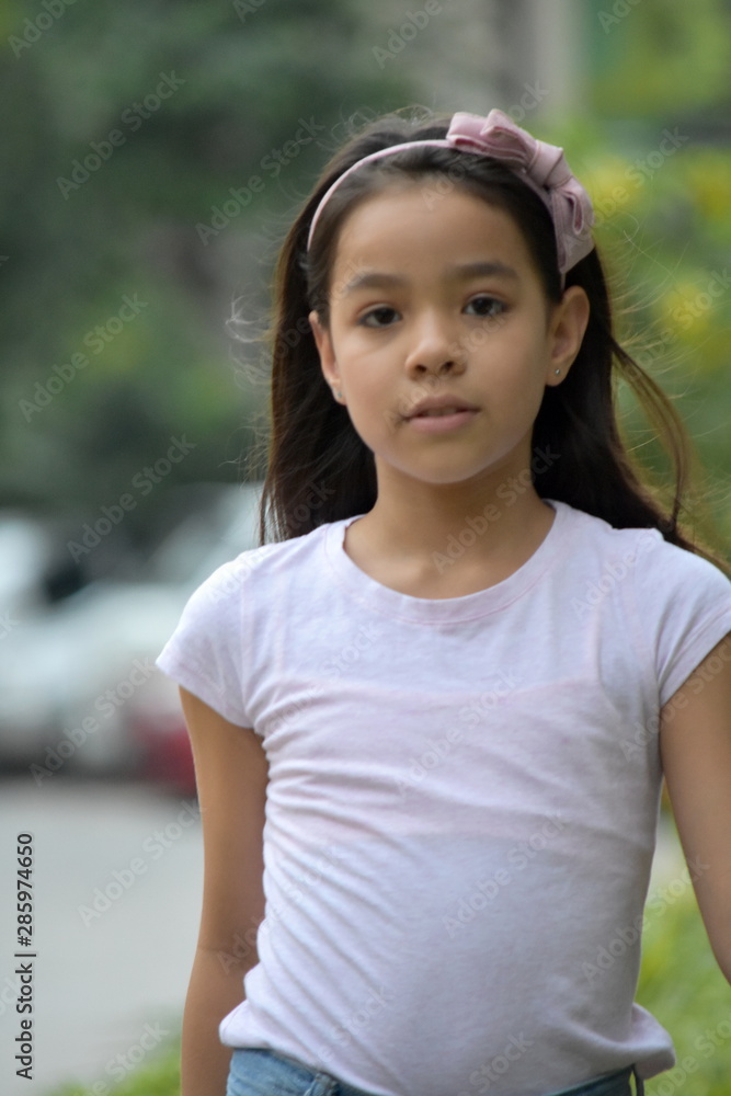 Unemotional Youthful Filipina Adolescent Unemotional Youthful Filipina Adolescent