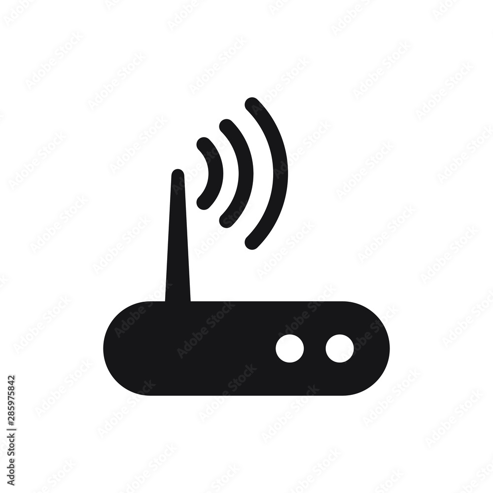 Router related signal icon isolated Router related signal icon isolated