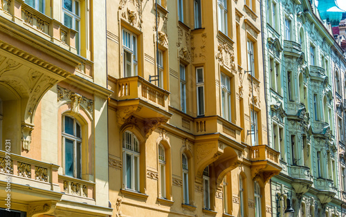 Historic architecture of downtown Prague, Czech Republic © monticellllo