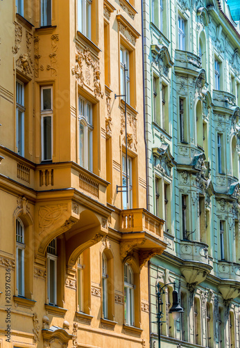 Historic architecture of downtown Prague, Czech Republic © monticellllo