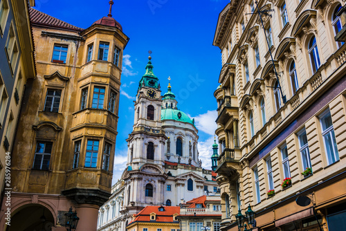 Historic architecture of downtown Prague, Czech Republic