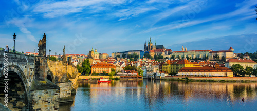 View of Hradcany district with Prague Castle photo