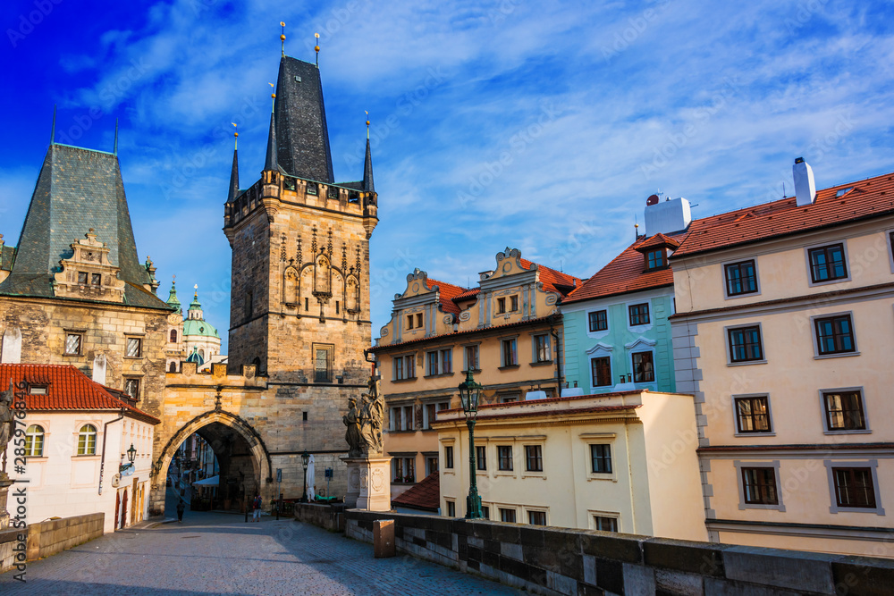 Historic architecture of downtown Prague, Czech Republic