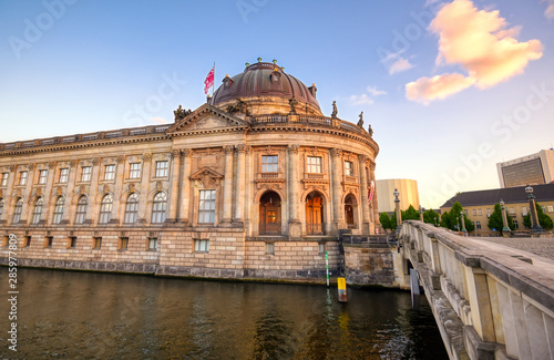 Berlin, Germany - May 4, 2019 - The Bode Museum located on Museum Island in the Mitte borough of Berlin, Germany at dusk. © Jbyard