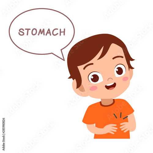 kid pointing body part vector