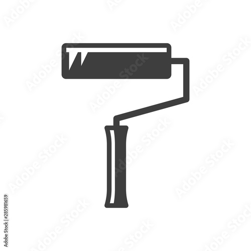 Paint roller icon. Vector on a white background