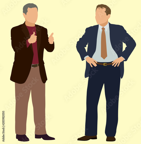 Middle Aged Businessmen Posing