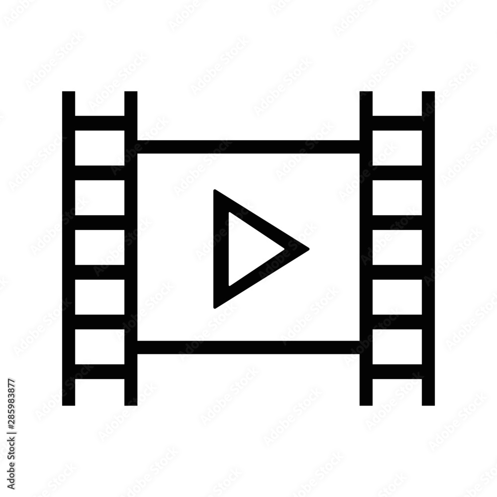 black film icon vector. black film icon vector.
