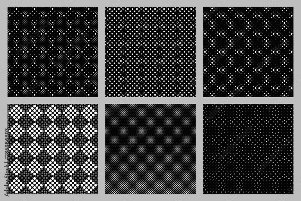 Abstract circle pattern background collection - vector designs from circles and dots