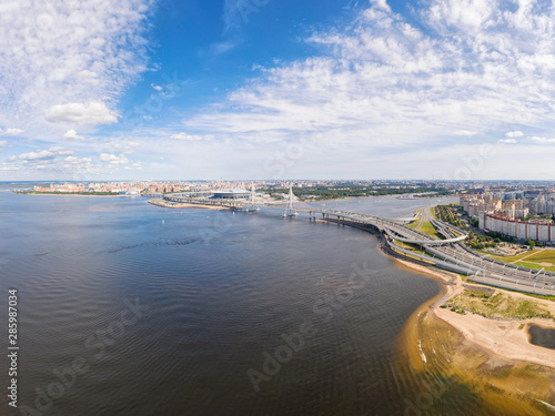 Large panoramic aerial  sea...