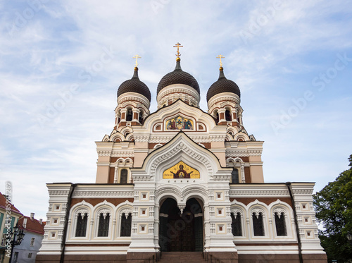 Beautiful architecture of Alexander Nevsky Cathedral in Tallinn old town © doleesi
