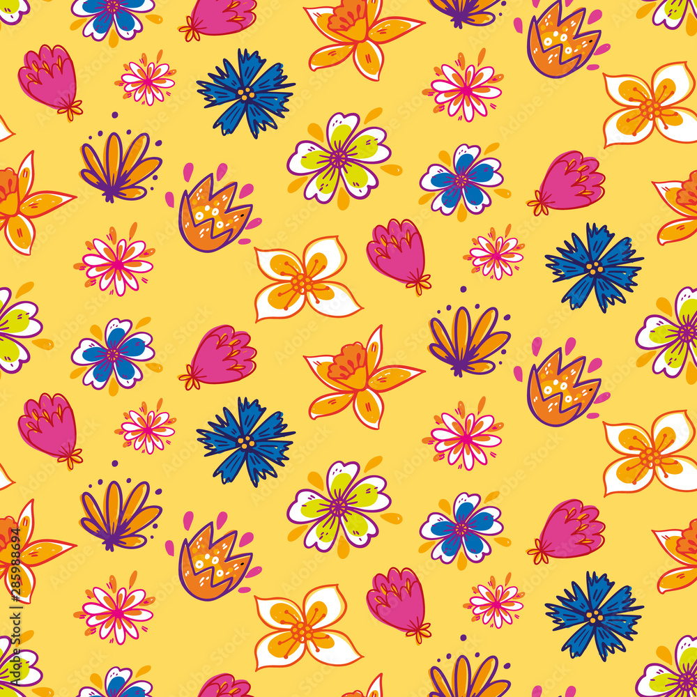 Floral background with decorative pattern Floral background with decorative pattern