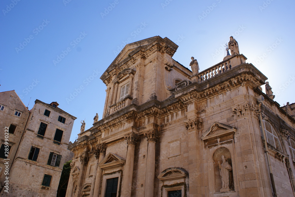 Church of St. Ignatius in the old town of Dubrovnik