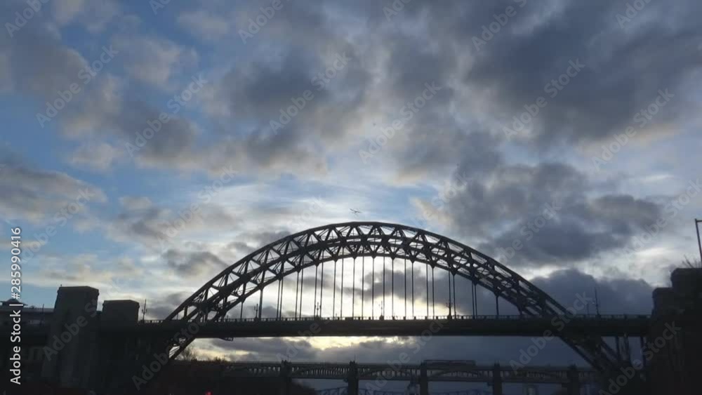The Tyne Bridge and cloudy sky The Tyne Bridge and cloudy sky