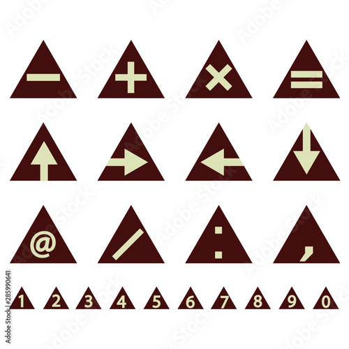 math symbol on triangle