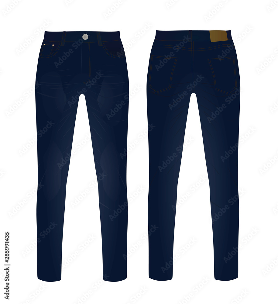 Blue denim pants. vector illustration Blue denim pants. vector illustration