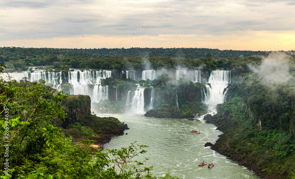 Iguazu Falls (brasilian side) during sunset Iguazu Falls (brasilian side) during sunset