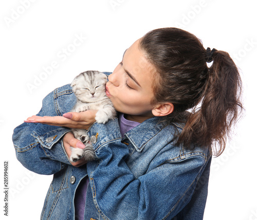 Beautiful young woman with ...