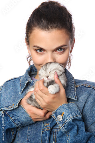 Beautiful young woman with ...