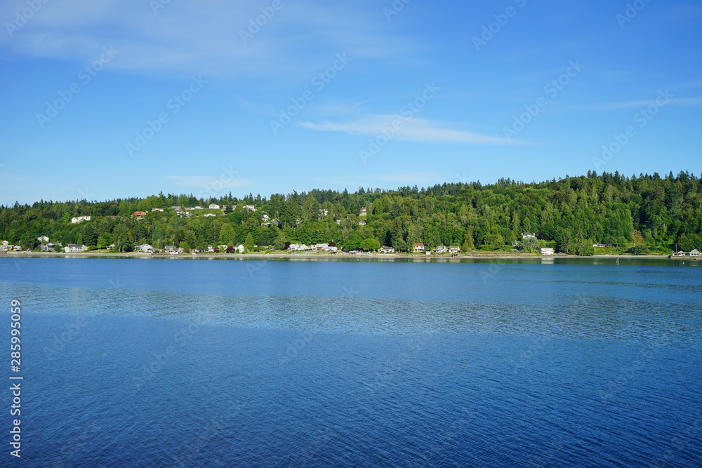Beautiful waterfront building of Seattle, in Washington State Beautiful waterfront building of Seattle, in Washington State