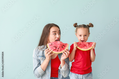 Beautiful young woman and c...