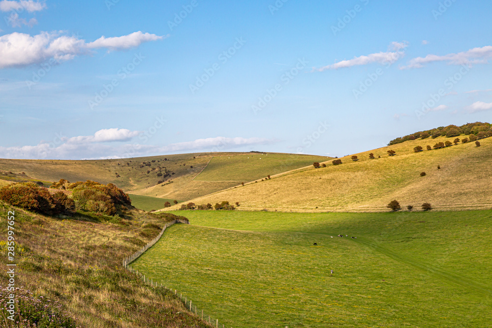 A view of the South Downs near Lewes, on a sunny summers day