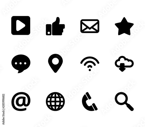 Set of web icon Flat Design