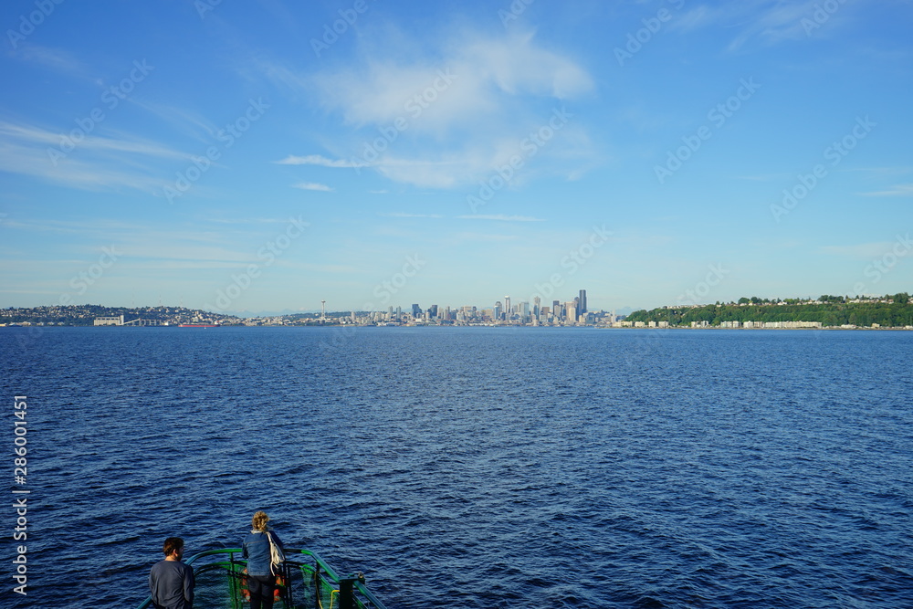 Beautiful waterfront downtown of Seattle, in Washington State	