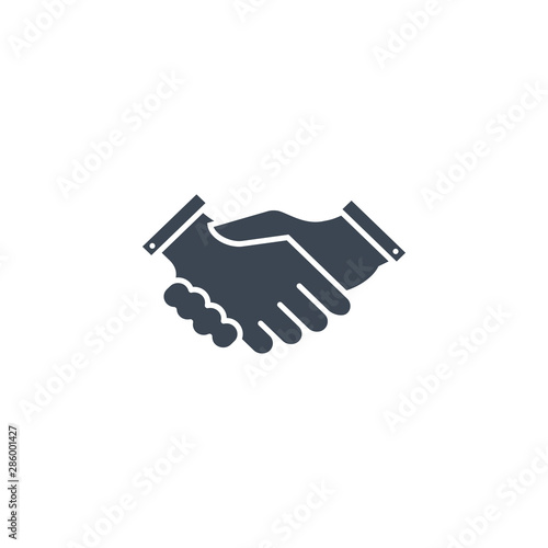 Handshake related vector glyph icon