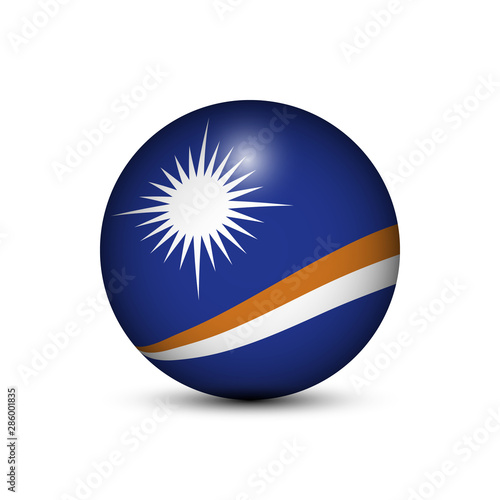 Flag of Marshall Islands in the form of a ball isolated on white background. Free Download Flag of Marshall Islands in the form of a ball isolated on white background. - GFXLoad