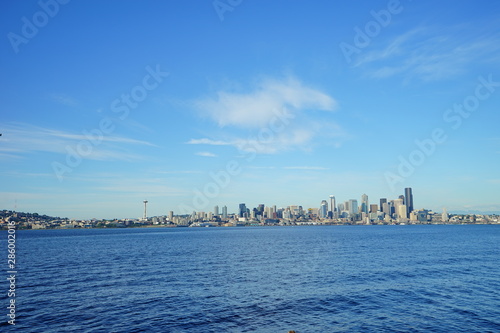 Beautiful waterfront downtown of Seattle, in Washington State © Feng
