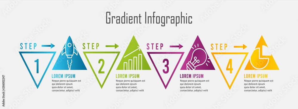 Business data visualization. Process chart. Abstract elements of graph ...