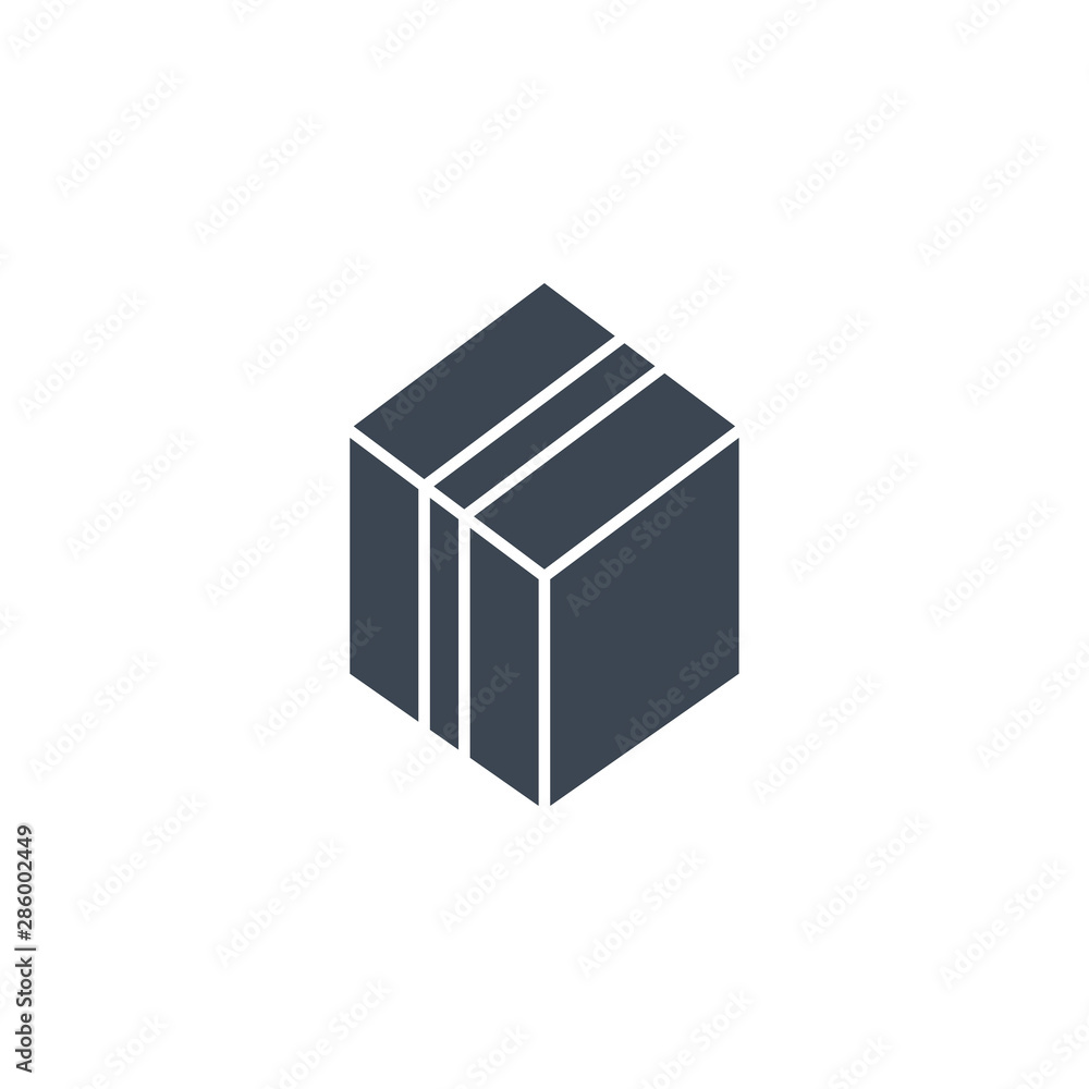 Box related vector glyph icon. Box related vector glyph icon.