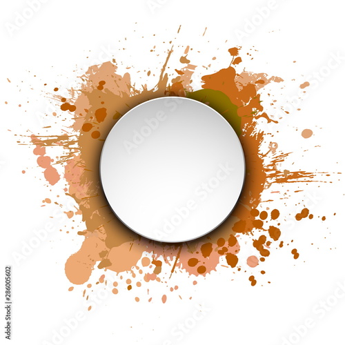 Banner blot presentation, vector splash poster. Graphic composit
