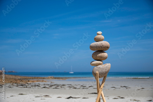 Photography Beach stone balance