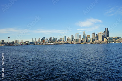 Beautiful waterfront downtown of Seattle  in  Washington State