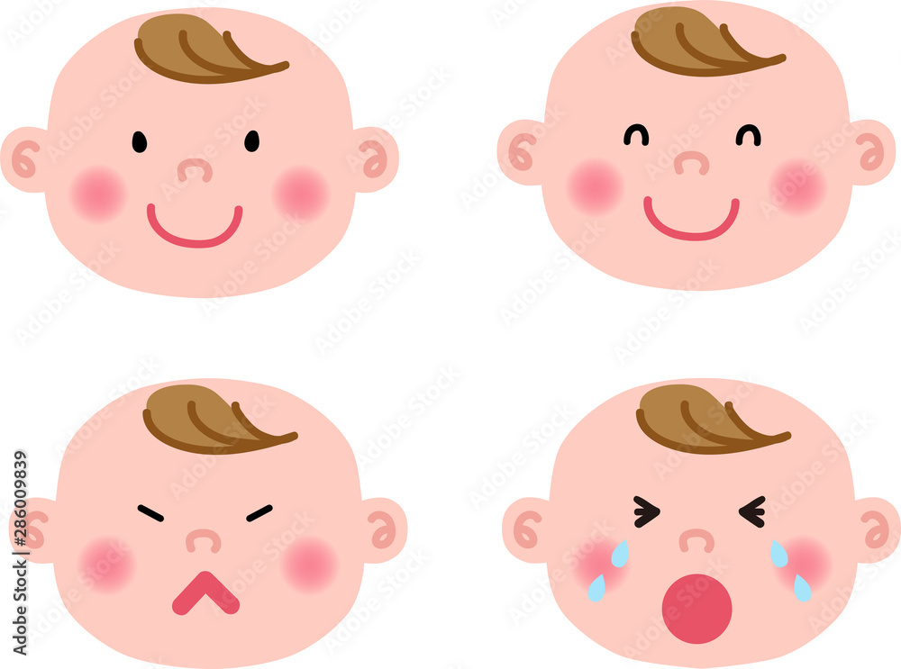 赤ちゃん表情セット　顔のみ