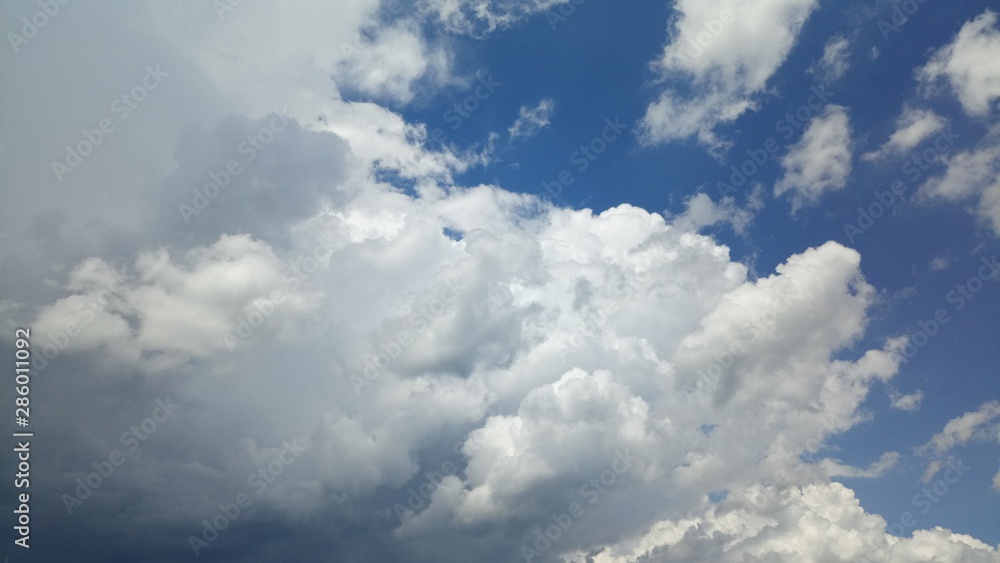 Silver And Gray Clouds With Blue Sky Background Silver And Gray Clouds With Blue Sky Background