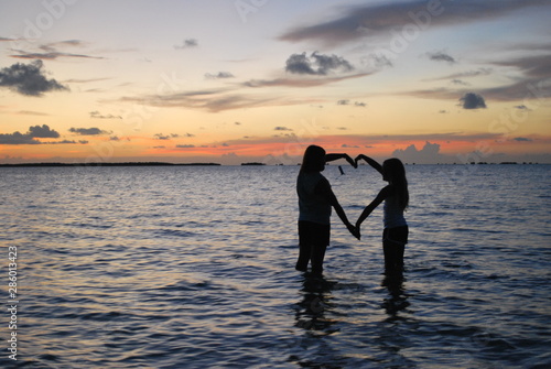 girls in ocean