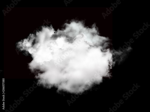 cloud with a blanket of smoke on black