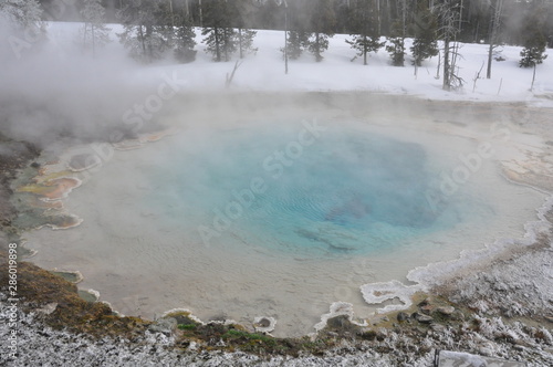 Aqua Sulfur Pool Yellowstone