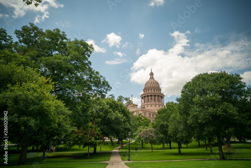 View of the Austin Texas Capitol From the City Park © porqueno