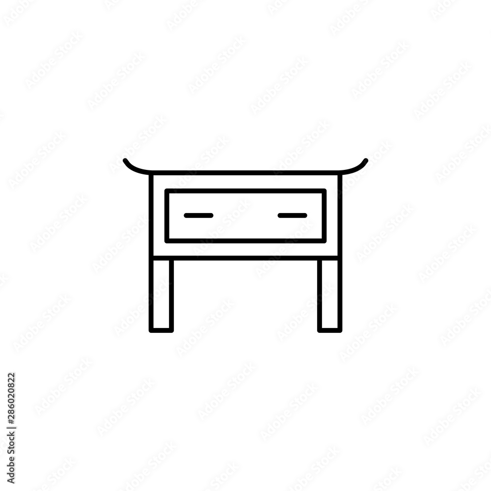 Desk, Korea icon. Element of Korea culture icon Desk, Korea icon. Element of Korea culture icon