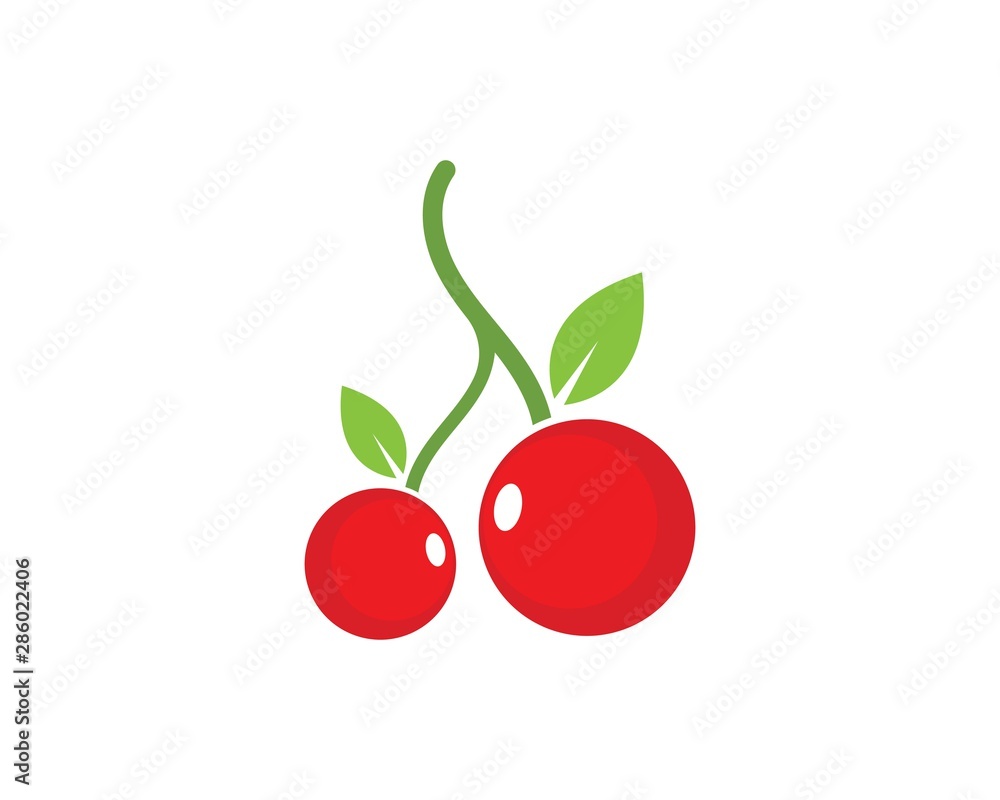 Obraz premium cherry fruit icon vector illustration