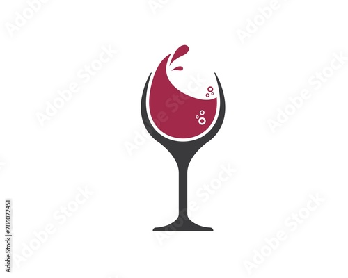 wine logo icon vector illustration design