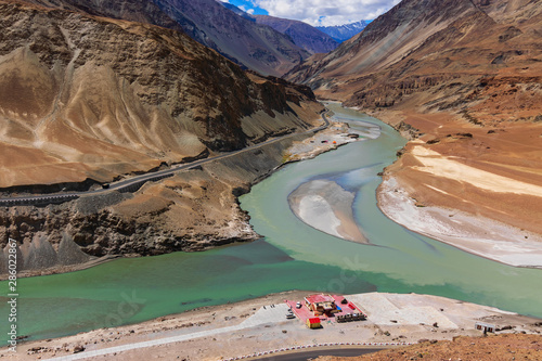 conflunece of Zanskar and Indus river, Ladakh