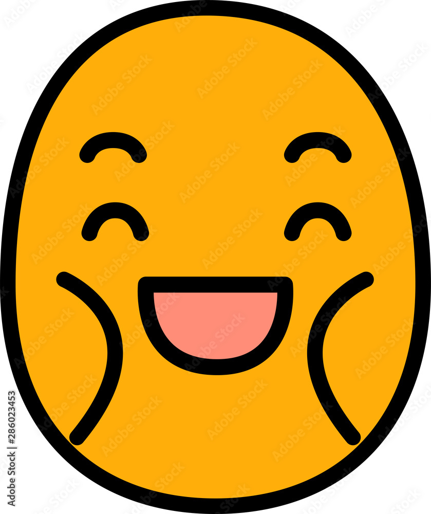 Fototapeta premium Orange Thin man emoticon icon