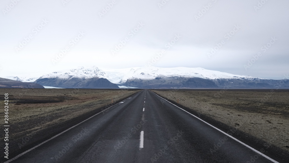 Iceland alone road