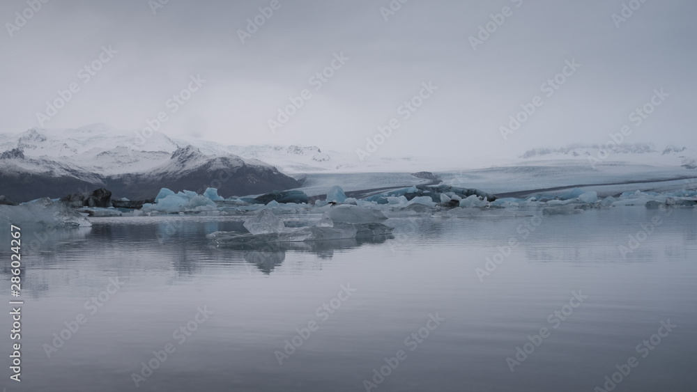 Glacier landscape in iceland